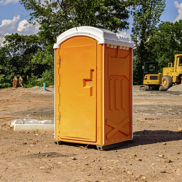 how often are the portable restrooms cleaned and serviced during a rental period in Salem MI